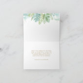 Danke, Gracias, Mahalo Greenery Dankeskarte (Innenseite)