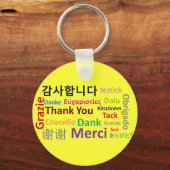 Danke, Gracias, Merci, Dank Schlüsselanhänger (Vorderseite)