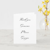 Danke-Gracias-Merci-Grazie Blank Karte (Gelbe Blume)