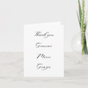 Danke-Gracias-Merci-Grazie Blank Karte