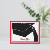 Danke Grand Cap Red und White Postkarte (Stehend Vorderseite)