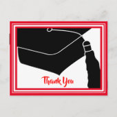 Danke Grand Cap Red und White Postkarte (Vorderseite)