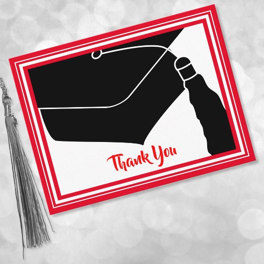Danke Grand Cap Red und White Postkarte