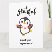 DANKE/GRATEFUL PENGUIN CARD DANKESKARTE (Vorderseite)