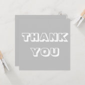 Danke, grau weiß karte (Vorderseite/Rückseite Beispiel)