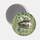 Danke Grebe und Reflektion Foto Wertschätzung Magnet (Vorderseite/Rückseite)