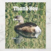 Danke Grebe und Reflektion Foto Wertschätzung Weinetikett (Einzelnes Label)