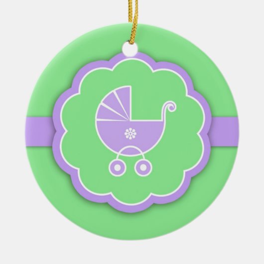 Danke Green Baby Shower Fevor Ornament (Vorne)