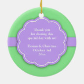 Danke Green Baby Shower Fevor Ornament (Hinten)