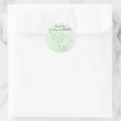 Danke, Green Elephant Baby Dusche Runder Aufkleber (Tasche)