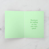 Danke, Green Kleeblatt Green Dots Wedding Cards Dankeskarte (Innenseite)