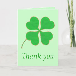 Danke, Green Kleeblatt Green Dots Wedding Cards Dankeskarte