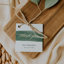 Danke Green Ribbon Geschenkanhänger