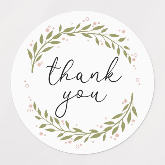 Danke, Greenery Etiketten (Design 2)