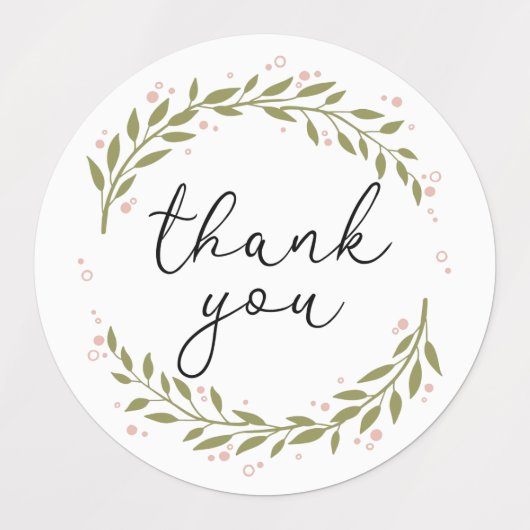 Danke, Greenery Etiketten (Design 1)