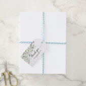 Danke - Greenery Eucalyptus Watercolor Geschenkanhänger (Mit Garn)