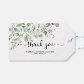 Danke - Greenery Eucalyptus Watercolor Geschenkanhänger (Vorderseite (Horizontal))