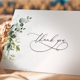 Danke Greenery Minimalistische Script Card