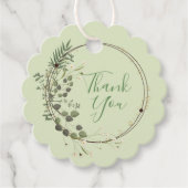 Danke Greenery Tiny Blume Wreath Geschenkanhänger (Vorderseite)