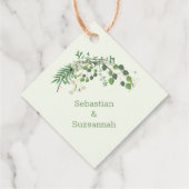 Danke Greenery Tiny Blume Wreath Geschenkanhänger (Rückseite)