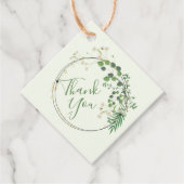 Danke Greenery Tiny Blume Wreath Geschenkanhänger (Vorderseite)
