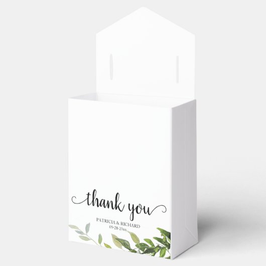 Danke Greenery Wedding Geschenkschachtel (Geöffnet)
