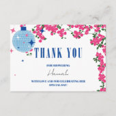 Danke, Griechisch Bougainvillea Brautparty Karte (Vorderseite)