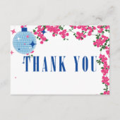 Danke, Griechisch Bougainvillea Brautparty Karte (Vorderseite)