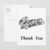 Danke/Groom Postkarte (Vorne/Hinten)