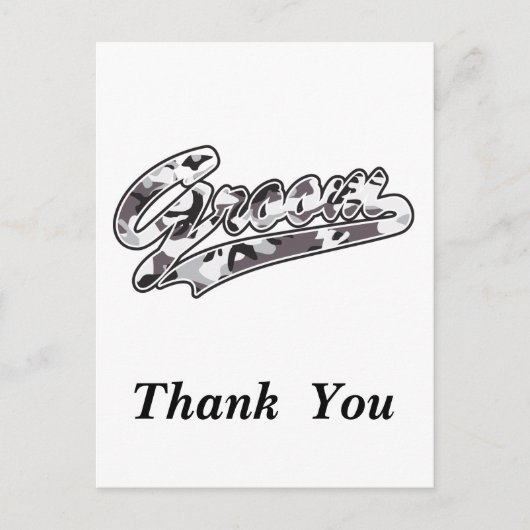 Danke/Groom Postkarte (Vorderseite)