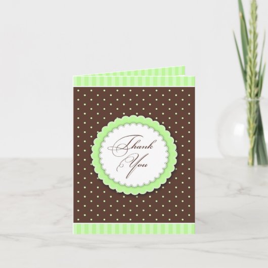 Danke grün/Brown-Karte (Vorderseite)