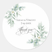 Danke Grünlaub-Aufkleber Runder Aufkleber (Vorderseite)