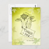 Danke— Guernsey Cow Postkarte (Vorne/Hinten)