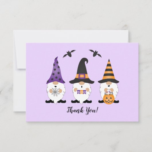 Danke Halloween Gnomes Lila Orange (Vorderseite)