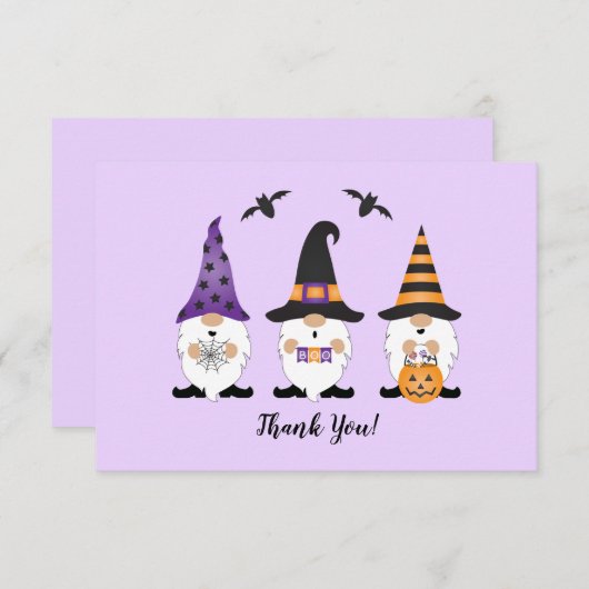 Danke Halloween Gnomes Lila Orange (Vorne/Hinten)