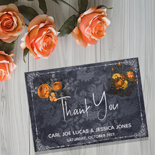 Danke Halloween-Hochzeit Orange Rose