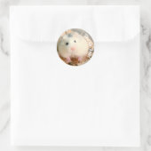 Danke - Hammyville White Hamster Runder Aufkleber (Tasche)