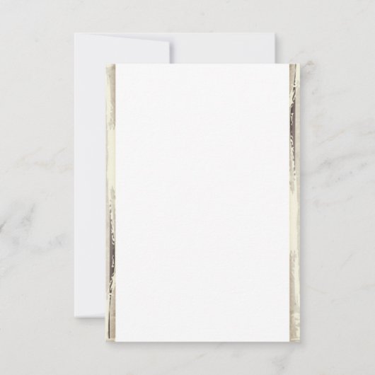 "Danke" Handgeschriebene Rustikale Dankeskarte (Rückseite)