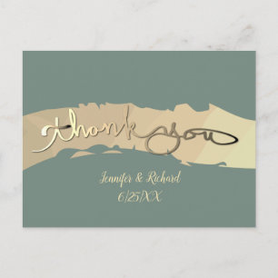 "Danke!" Handgeschriebener Text Postkarte