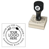 Danke | Handmade in Liebe Business-Logo Gummistempel (Stempel)
