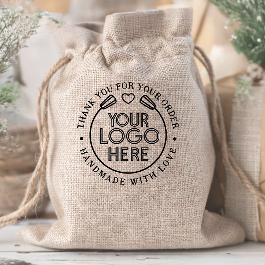 Danke | Handmade in Liebe Business-Logo Gummistempel