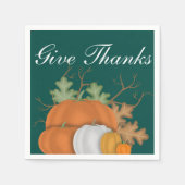 Danke Harvest Pumpkins Custom Serviette (Vorderseite)
