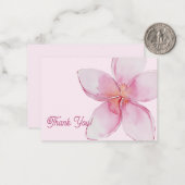 Danke | Hawaiianische Blume Plumeria Mitteilungskarte (Vorderseite/Rückseite Beispiel)