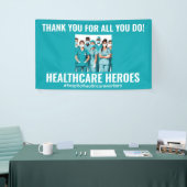 Danke HealthCare Heroes Nurse Doctor Banner (Messeveranstaltung)