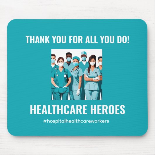 Danke HealthCare Heroes Nurse Doctor Mousepad (Vorne)