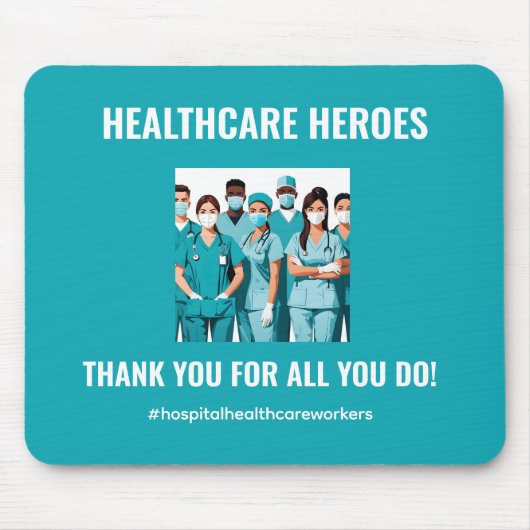 Danke HealthCare Heroes Nurse Doctor Mousepad (Vorne)