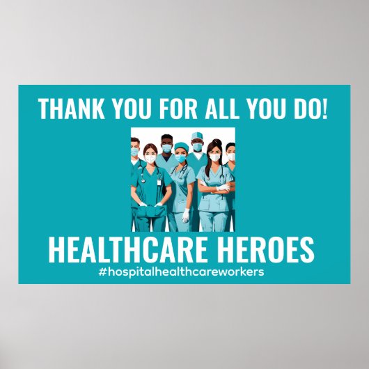 Danke HealthCare Heroes Nurse Doctor Poster (Vorne)