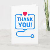 Danke | Heart Stethoscope Karte (Vorderseite)