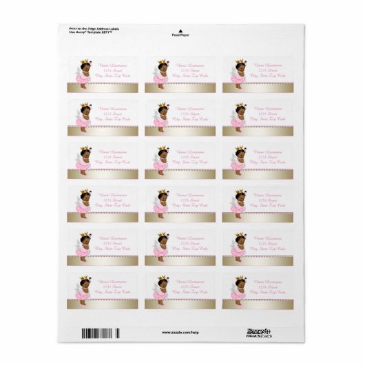 Danke Heaven für den ethnischen Engel der kleinen Adressaufkleber (Vorne)