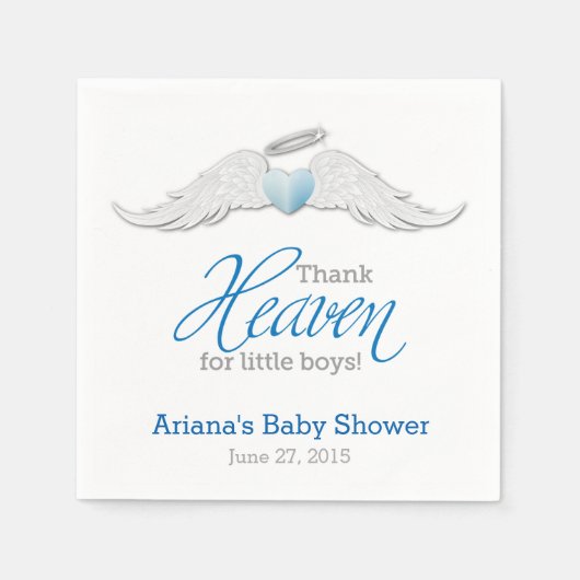 Danke Heaven für die kleine Babydusche Napkins Serviette (Vorderseite)